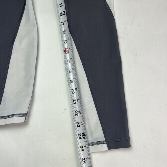 Athleta Colorblock Up for Anything Leggings Gray Grey White Size S Silver Bells - Picture 10 of 14